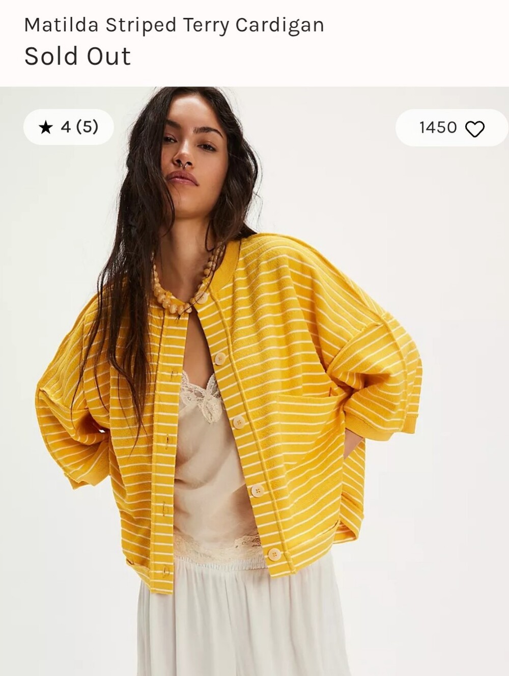 NWT Free People Matilda Strip Terry Top - Picture 1 of 10